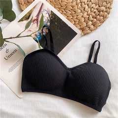 WOMEN'S UNDERWEAR USE FOR WEARING Cotton Bra Women's Tube Top Female Crop Top Underwear Comfort Bralette Sexy Lingerie Wirefree Bra Student Wrapped Chest Bandeau