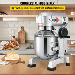 Metal Processor SucceBuy 10- 30L Electric Dough Machine Stainless Steel Commercial Cream Egg Whisk Mixer Processor Kitchen Food Stand Blender