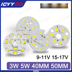 METAL LED MODULE 3W 5W LED PCB Board Soldering Wire Plug Wire 32MM 40MM 50MM Bulb Light Source 5730 SMD Light Board, Light Board DIY Aluminum PCB