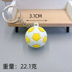 PVC plastic decorative ornaments Large Football Keychain Pendant, Colorful PVC Football Figurine DIY Accessories, Fan Souvenirs