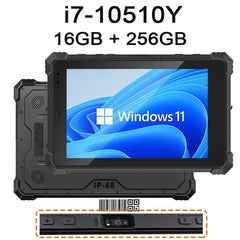 13.3IN RUGGED TABLET Intel i7-10510Y 16GB/256GB Rugged Win10 Tablet - IP68 Waterproof | 4G LTE + RJ45/RS232/HDMI | Barcode Scanner