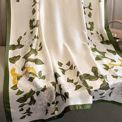 FABRIC SCARF Spring Scarf Women's Luxury Design Polyester Material Smooth Scarf Soft Shawl Beach