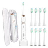 ELECTRIC TOOTHBRUSH Sonic Electric Toothbrush Smart Ultrasonic Dental Teeth Whitening Rechargeable Adult Tooth Brush Sarmocare S100 With8 Brush Head