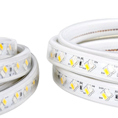 silicone led strip light kit for use AC220V LED Strip Warm White + White Outdoor Waterproof Flexible SMD 5630 LED Tape Light Strips Dimmable Ribbon for Room 15m 20m