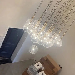 glass lamp shade Modern Glass Shade Pendant Light for Dining Room Ceiling, Bedroom & Kitchen, Dimmable Hanging Lamp (Single/Multi)