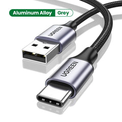 USB CABLE UGREEN 3A USB Type C Cable For iPhone 17 16 Xiaomi Samsung Fast Charging Wire USB-C Charger Data Cord For iPad Poco USB C