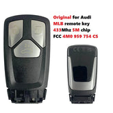 METAL CAR REMOOTE KEY FOR CAR USE CN008141 OEM MLB Uninitialized high configuration Blank key For Audi Q7 Remote OEM Smart Key 433Mhz 5M Chip 4M0959754CS
