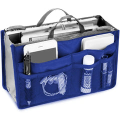 NYLON MAKEUP BAG FOR STORAGE AND CARRY OF COSMETICS Women Cosmetic Organizer Bag Nylon Travel Insert Organizer Handbag Foldable Large Capacity Insert Bag Liner Makeup Tote