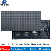 P4 LED panels 2Pieces/Lot P4 Indoor SMD 3IN1 RGB LED Matrix Module 64x32 Pixels Video Display Full Color Panel 1/16 Scan 256mmx128mm
