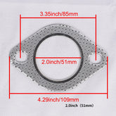 Gasket 1/5pcs Car Exhaust Downpipe Flange Gasket 51/55/60/63/70/76mm Exhaust Pipe Intake Tube Gasket 2.0/2.16/2.36/2.5/2.75/3.0 inch