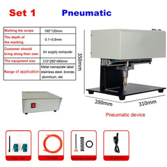 Marking Machine Mini Metal Engraving Router Hand-held Pneumatic Electric Nameplate Marking Machine Touch-screen for Cylinder Frame Chassi Number