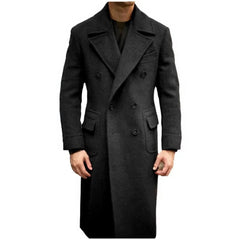 Formal Winter Brown Men Blazer Suits Double Breasted Winter Warm Overcoat Customized Business Winter Wear Warm Jacket