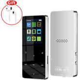 Metal Media player 2.0 Inch Metal Touch MP3 MP4 Music Player Bluetooth 5.0 Supports Card, with FM Alarm Clock Pedometer e-Book Built-in Speaker