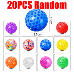 3.5cm Squeeze Ball Soft Rubber Grape Ball Stress Relief Party Favors Kids Boy Girl Birthday Party Supplies Gifts 5/10/15/20Pcs