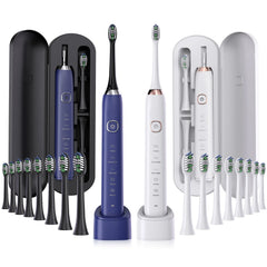 ELECTRIC TOOTHBRUSH Sonic Electric Toothbrush Smart Ultrasonic Dental Teeth Whitening Rechargeable Adult Tooth Brush Sarmocare S100 With8 Brush Head