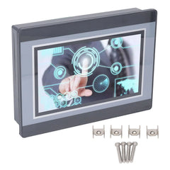 aluminum HMI PLC CONTROLLER HMI PLC Control Board 7 Inch TFT LCD Touch Screen Relay Output 12 in 8 Out High Speed Counting PLC Controller DC24V 5A