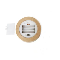 AAA Battery Powered 5.9 Inch Wood Base Led Light Display Stand for Custom Acrylic Night Lamp Resin Glass Art DIY