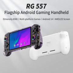 GAME CONSOLE ANBERNIC RG557 Retro Handheld Game Console 5.48" AMOLED Screen Dimensity 8300 Android Video Portable Game Player