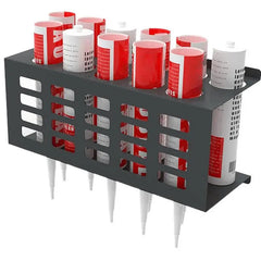 caulking tube rack wall mounted caulk tube holder for 11 tubes space-saving caulking tools storage workshop sealant organizer