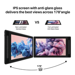 silicone LCD screen HUION KAMVAS Pro 16 2.5K PenTablet with Screen QLED Graphics Drawing Tablet Full-Laminated Battery-Free Pen, 15.6inch