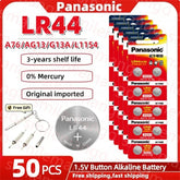 GREETING CARDS Panasonic 2-50PCS AG13 battery A76 LR44 357 SR1154 SR44 LR 44 1.5V Alkaline Batteries For Watch Calculator Toy Button Coin Cell