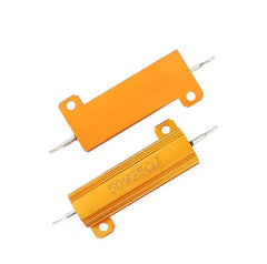 silicoen Adjustable resistor 2PCS/lot 10W 25W 50W 100W Aluminum Power Resistor 0.1~1Kohm Metal Shell Case Wirewound Resistance Load Resistors 4ohm 6ohm 8ohm