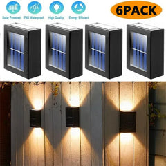 Ceramics +PC LED lamp for Household lighting Solar Up and Down Spot Lights Outdoor, Street Wall Light Lamp Solar Powered Sunlight Waterproof Solar Lamp Garden Decorative