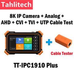 CCTV Tester 4-Inch 8K CCTV IP Camera Tester Monitor 4inch 8K IPC Tester IPC-1910Plus 8MP AHD CVI TVI CCTV Tester WIFI UTP Cable Tester