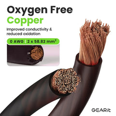 WIRE 1 0 Gauge Wire Oxygen Free Copper OFC 25ft Black Translucent Primary Automotive Wire for Power and Ground Battery Cables Ideal