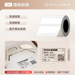 PAPER HEAT TRASFERS Niimbot M2/M3 Transparent Label Self-adhesive Heat Transfer Printing Paper Waterproof Tear-resistant Clear Sealing Stickers