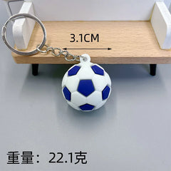 PVC plastic decorative ornaments Large Football Keychain Pendant, Colorful PVC Football Figurine DIY Accessories, Fan Souvenirs