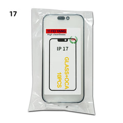 GLASS CELLPHONE SCREEN 1:1 original hole, Glass + OCA Screen Touch Panel for iphone 17 ,17 Air,17 Pro ,17 Pro Max Glass+OCA Ori quality