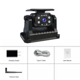 SHUTTERSF AND SIMILAR ARTICLES MADE OF PLASTIC Magnetic Solar Power Wireless WiFi 1080P Rear View Backup Camera iPhone Android APP With Built-In Battery for RV Truck Camper