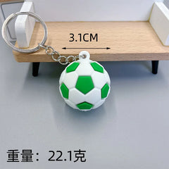 PVC plastic decorative ornaments Large Football Keychain Pendant, Colorful PVC Football Figurine DIY Accessories, Fan Souvenirs