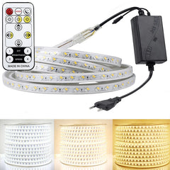 silicone led strip light kit for use AC220V LED Strip Warm White + White Outdoor Waterproof Flexible SMD 5630 LED Tape Light Strips Dimmable Ribbon for Room 15m 20m