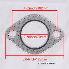 Gasket 1/5pcs Car Exhaust Downpipe Flange Gasket 51/55/60/63/70/76mm Exhaust Pipe Intake Tube Gasket 2.0/2.16/2.36/2.5/2.75/3.0 inch