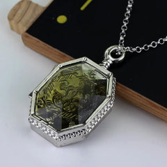 NECKLACE,KEYCHAIN 2pcs Magic Horcrux of Salazar Slytherin's Locket Pendant Necklace Keychain Cosplay Jewelry For Men Women Kids Fans