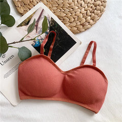 WOMEN'S UNDERWEAR USE FOR WEARING Cotton Bra Women's Tube Top Female Crop Top Underwear Comfort Bralette Sexy Lingerie Wirefree Bra Student Wrapped Chest Bandeau