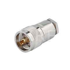 GROUNDING STRAIGHT PLUG JX 2pcs PL259 UHF Male Plug Connector Clamp For RG8 RG213 LMR400 Straight Nickelplated fast shipping