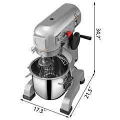 Metal Processor SucceBuy 10- 30L Electric Dough Machine Stainless Steel Commercial Cream Egg Whisk Mixer Processor Kitchen Food Stand Blender