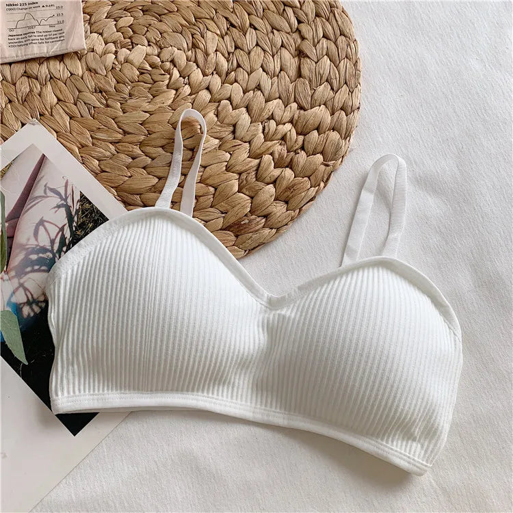 WOMEN'S UNDERWEAR USE FOR WEARING Cotton Bra Women's Tube Top Female Crop Top Underwear Comfort Bralette Sexy Lingerie Wirefree Bra Student Wrapped Chest Bandeau