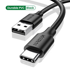 USB CABLE UGREEN 3A USB Type C Cable For iPhone 17 16 Xiaomi Samsung Fast Charging Wire USB-C Charger Data Cord For iPad Poco USB C