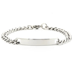 STAINLESS STEEL BRACELET Customized Logo Name Engrave Stainless Steel Bracelet Women Personalized Bracelets For Men Id Bracelet Dropshipping