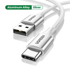 USB CABLE UGREEN 3A USB Type C Cable For iPhone 17 16 Xiaomi Samsung Fast Charging Wire USB-C Charger Data Cord For iPad Poco USB C