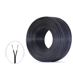 2X20AWG With Black Nylon Yarn Braid red black