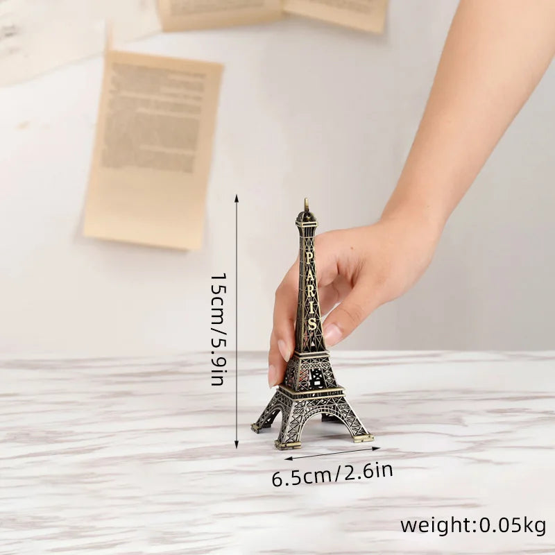 METAL MODEL Bronze Paris Eiffel Tower Metal Crafts Home Decoration Accessories Figurine Statue Model Souvenir Home Interior Design