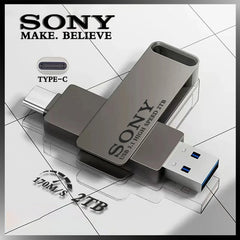 USB STICK 2TB SONY USB PenDrive High Speed Type C Flash Drive 1TB Metal Pendrive 512GB 256GB Portable Memoria USB Stick For Xiaomi Phone