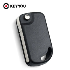 key blank KEYYOU For VW Volkswagen For Brazil Mark Replacement Flip Key Folding Remote Key Shell Blank Case Fit Uncut HU66 Blade No Button