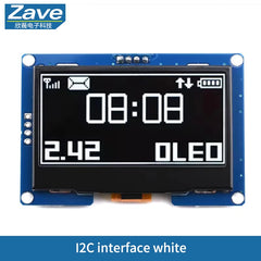 LCD DISPLAY 2.42" 2.42 inch OLED Display Module 128x64 LCD HD Screen Module SSD1309 7 Pin SPI/IIC I2C Serial Interface for Arduino UNO R3