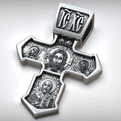 METAL PENDANT 8.1g Jesus Christ Orthodox Silver Christian Cross Christianity Pendant Customized 925 SOLID STERLING Silver Pendant